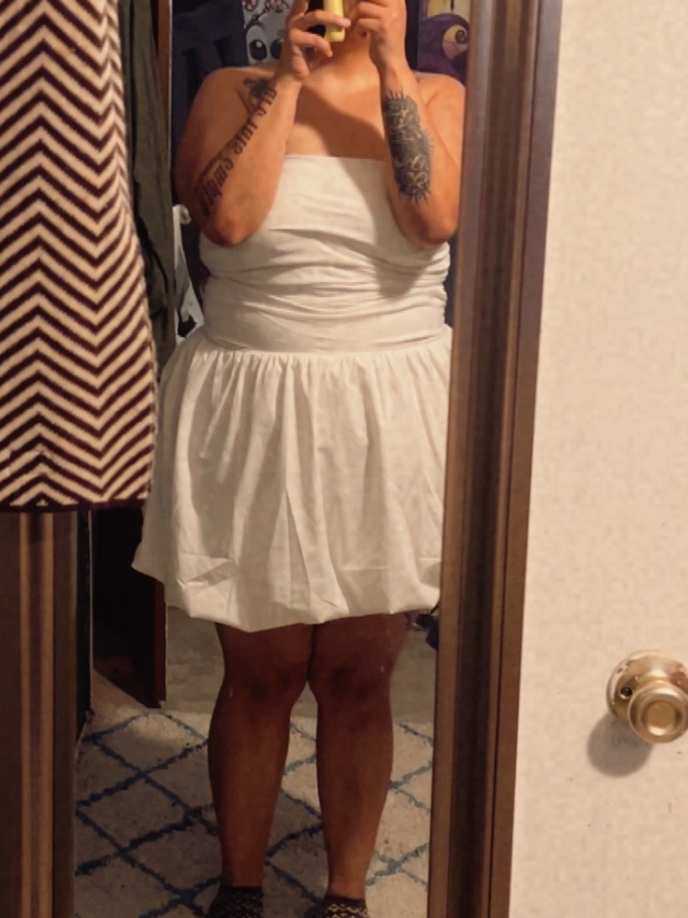 wild fable White Strapless Ruched Mini Dress